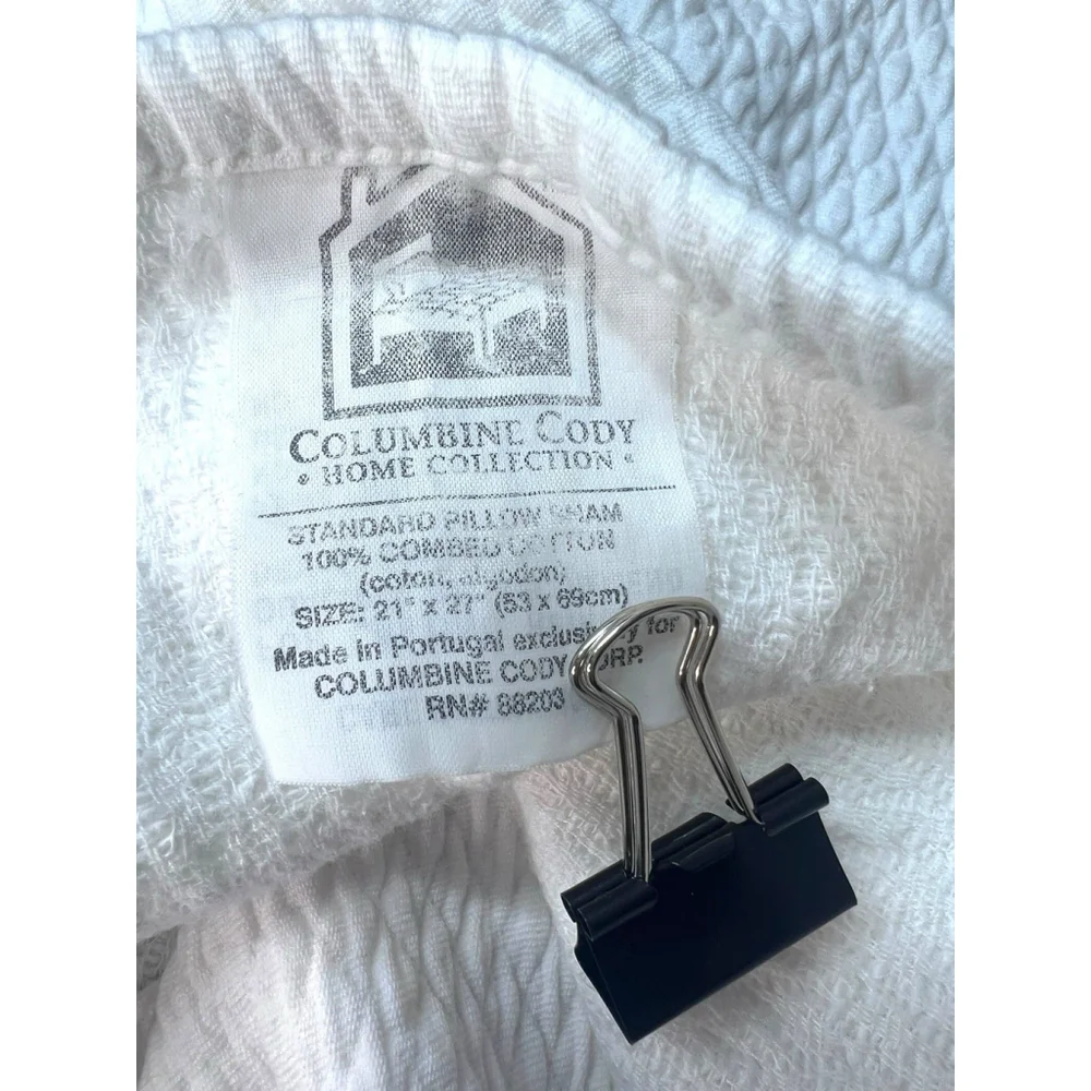Columbine Cody White Navy Waffle Knit Pillow Shams Set of 3 traditional